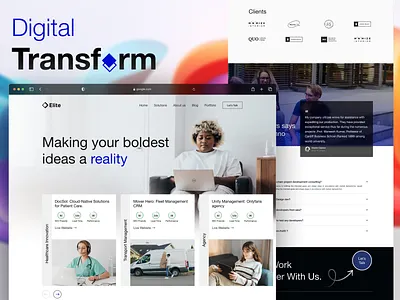 Modern Professional Digital Agency Template agency card clean creative designer digital helvetica ibm light theme minimal template transform ui design