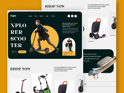 Scooter Shop Landing Page design. commutesmart designinspiration digitalcommerce dribbbleshot dribbbleshowcase ecofriendlytransport electricscooters innovativedesign landingpage onlineshopping responsivedesign scooterlife scootershop scootertech sustainablemobility urbanmobility urbantransportation userexperience visualdesign webdesign