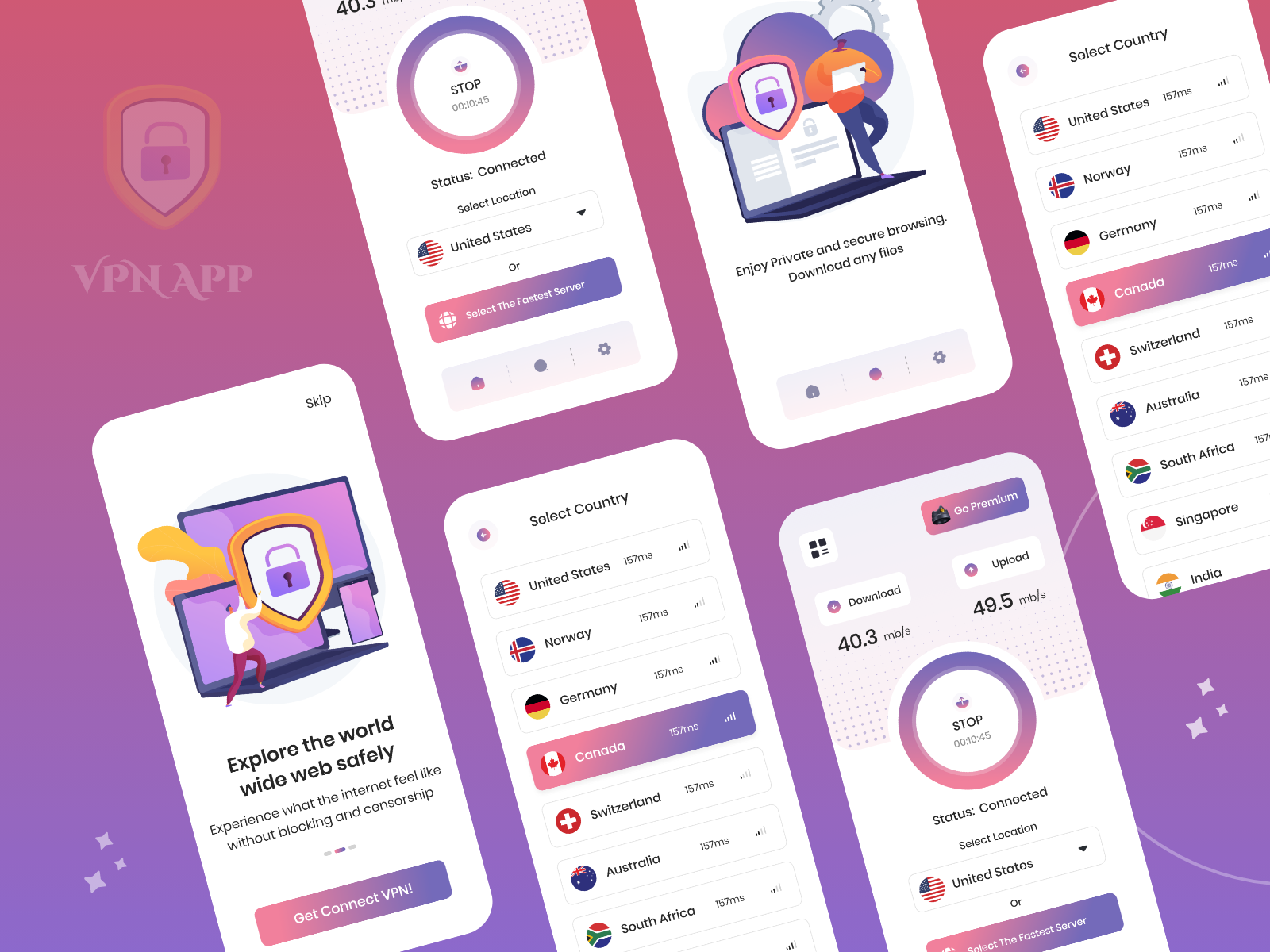 VPN App Design by Ammad Asif Janjua on Dribbble