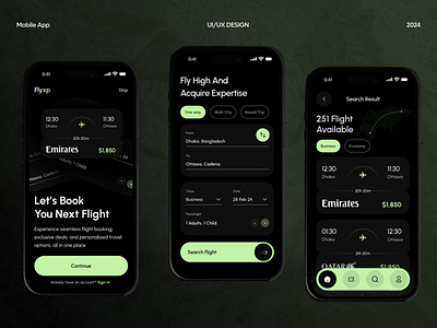 Flyxp: Flight Booking app airline app booking booking flight branding clean emirates flight flight booking fly marden minimal mobile online booking ticketing ui uiux