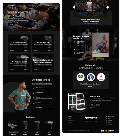 Botthms athletes figma gym landing page sketch web design