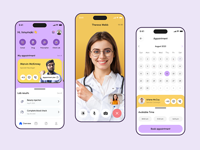 Doctor Appointment app appointment calendar dashboard doctor health home ios medicine schedule time ui