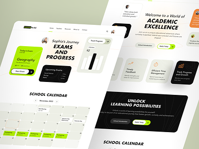 Test-taking platform - Case study calendar case study clean dashboard exam school ui ux website