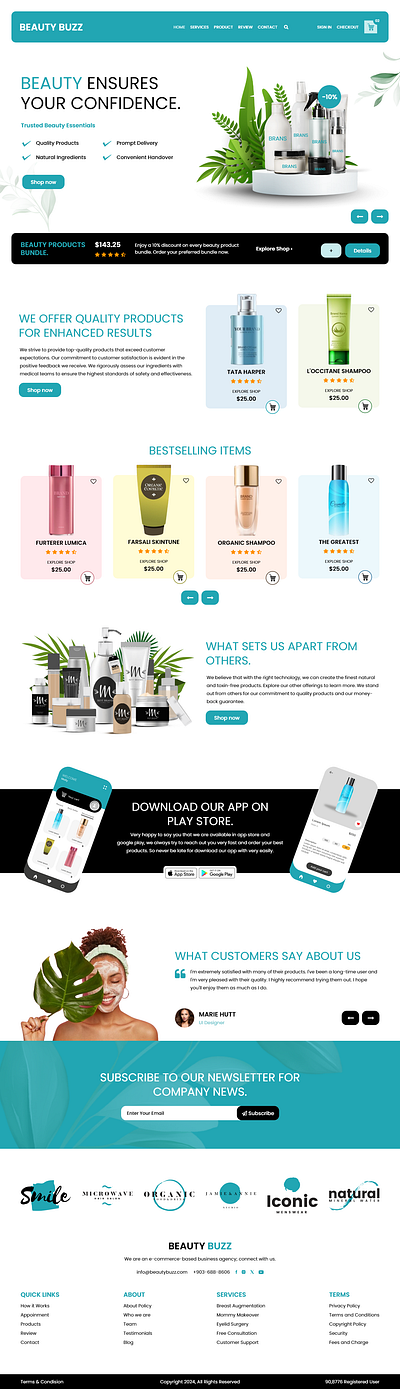 Beauty Products eCommerce Website Landing Page ecommerce ui ecommerce website design ecommerce website ui design ui ui design