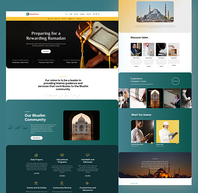 Islamic Center Website Design app branding design graphic design illustration logo typography ui ux vector