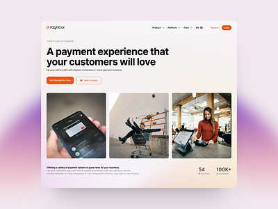 Hero Section - Rayna UI component library design design system fintech hero section landing page raynaui ui