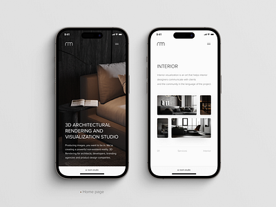 Website Design for a 3D Visualization Studio 3d agency website branding clean commercial corporate design design inspiration figma graphic design home page hosiko logo minimal mobile portfolio ui ux visualization website