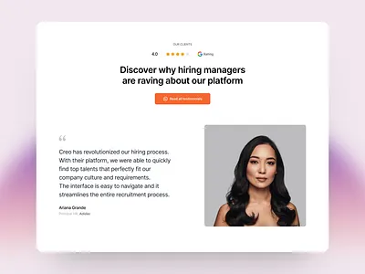Testimonial - Rayna UI components design designsystem rayna ui testimonials ui