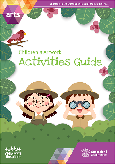 CHQ Kids activities guide branding graphic design illustration ux