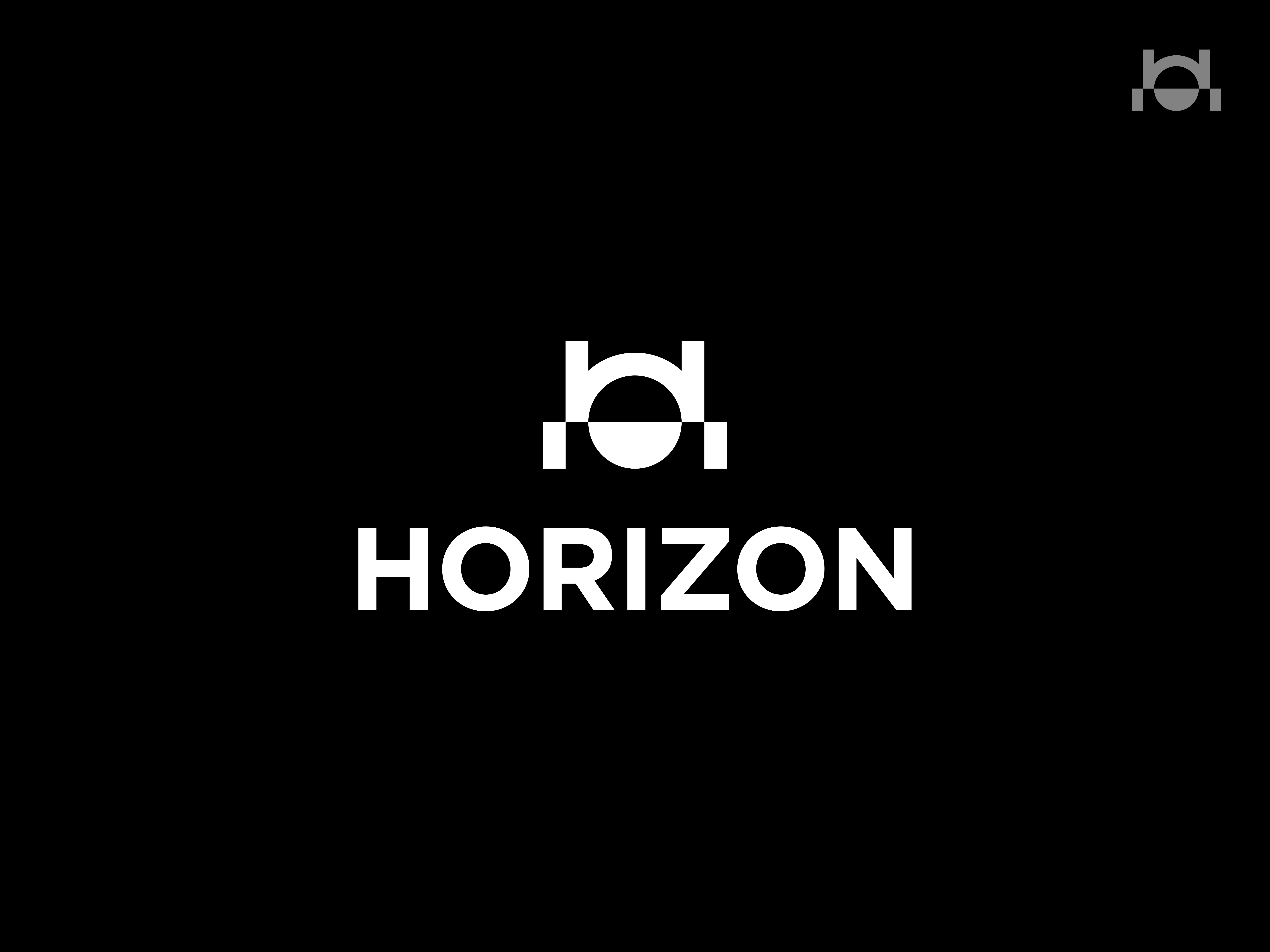 Horizon_ Logo design, Abstract mark arc branding cool creative design down h horizon i letterh logo minimal n o r realestate sun z