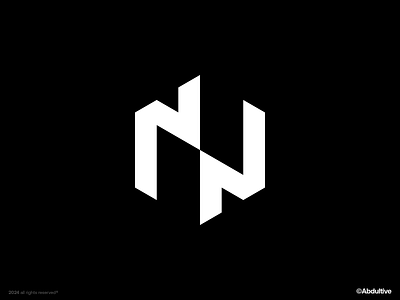 monogram letter N logo exploration .003 brand branding design digital geometric graphic design icon letter n logo marks minimal modern logo monochrome monogram negative space