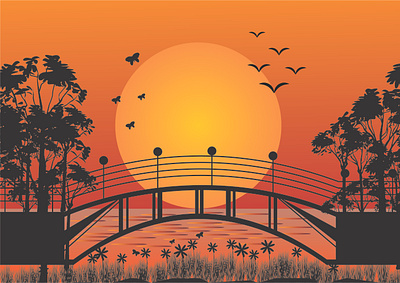 Sunset Art adobe illustrator branding graphic art graphic designs illustration sunset art