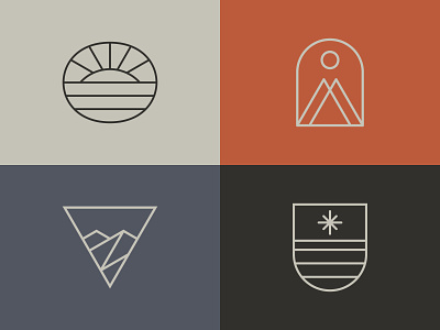 Minimal badge line art logo minimal minimalist mountain nature outdoor simple
