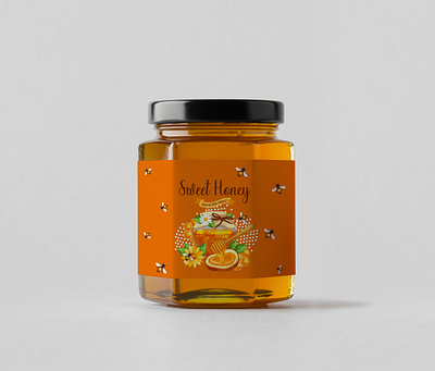 honey jar label design and packaging label design amazon design amazon product design box design branding design graphic design honey jar label design jar design label design logo packaging label design