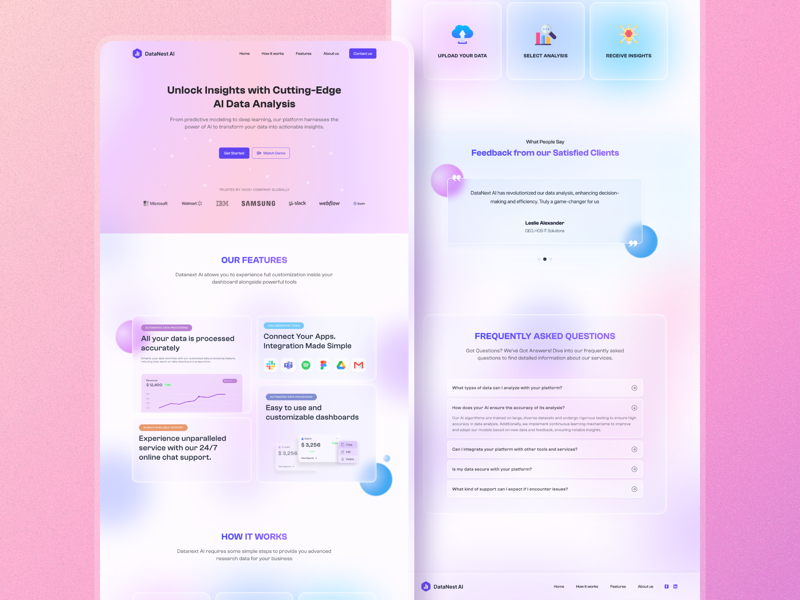 Example of Landing Page Design In Figma