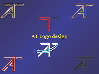 AT Logo Design branding graphic design logo logo design