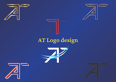 AT Logo Design branding graphic design logo logo design