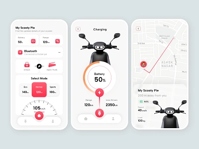 The E-Scooter App For Your Eco-Friendly Journey! cashewdesigns connectwithcashew designexcellence escooterapp futuremobility greencommute sustainabledesign uxinnovation