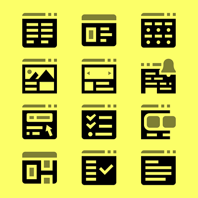 Website Builder / Basicons basicons block browser builder constructor design flowchart icons layout prototype ui unit ux vector web design webpage website website builder wireframe