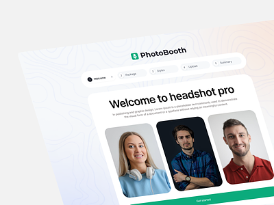 Ai headshot generator | Web App | Photobooth ai creative headshot headshot generator product design ui ui design user experience ux design web app web application