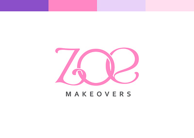 Zoe Makeovers Logo brand designer brand identity branding design graphic design graphics illustration logo logo designer logo maker vector wordmark logo