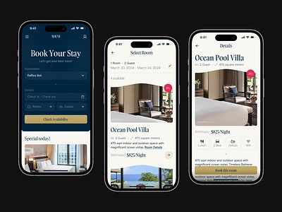 Hotel Booking - Mobile App airbnb apartment app booking booking app botel booking furniture hotel mobile mobile app property property management real estate rent house rental responsive service ticket travel villa