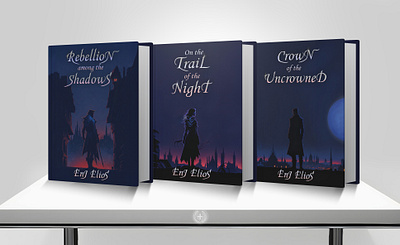 "Poets of the Night" Rogue-fantasy series (book covers) book book cover cover graphic design illustration vector
