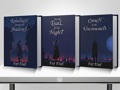 "Poets of the Night" Rogue-fantasy series (book covers) book book cover cover graphic design illustration vector