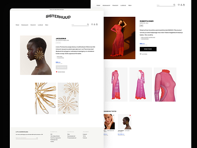 Sisterhuud – website design project (2023) branding design ecommerce ui ux website