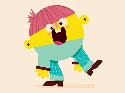 Silly 2d animation character character design color danse gif illustration kids laugh little loop motion design motion graphics silly toys