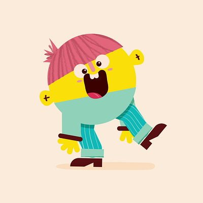 Silly 2d animation character character design color danse gif illustration kids laugh little loop motion design motion graphics silly toys