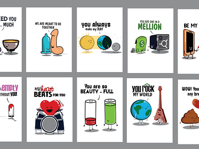 Punny Card Designs art card design design downsign fiverr card funny funny card hahaha humor illustration lol pun quirky sam omo upwork card witty