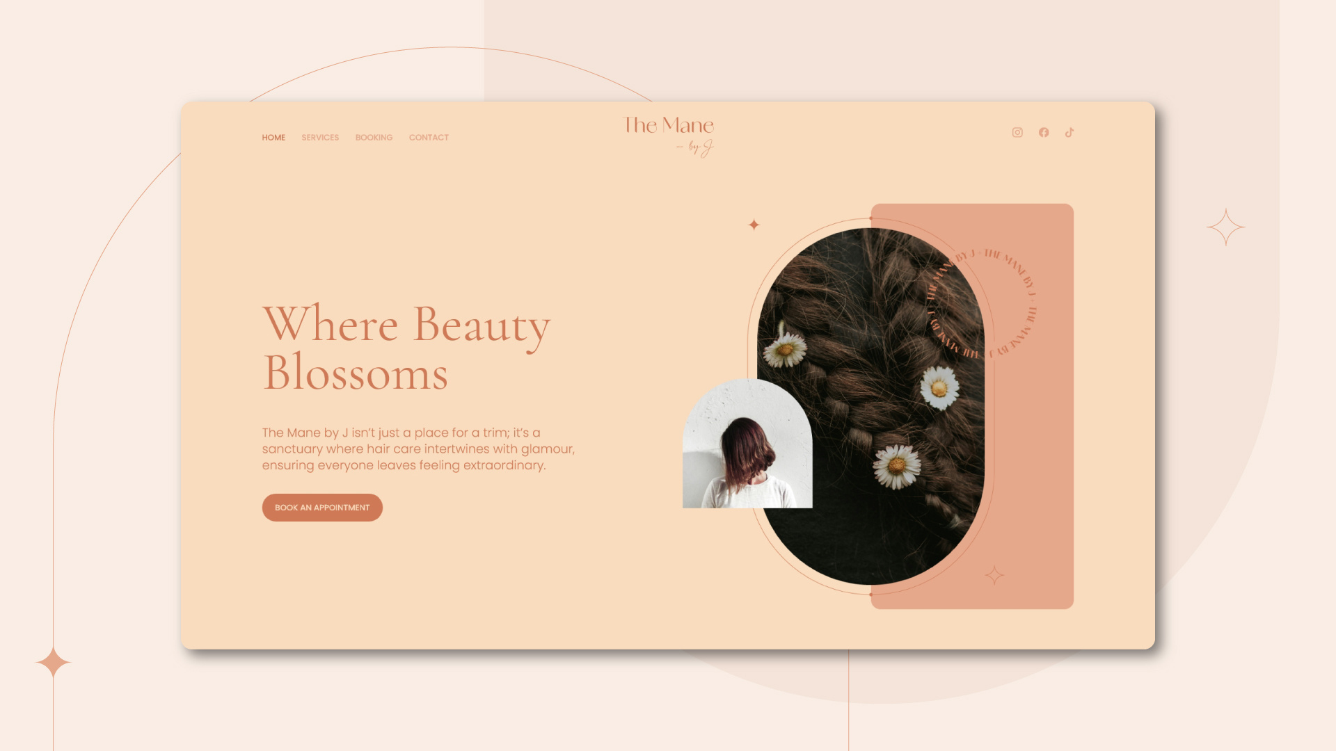 hair salon website design graphic design logo ui