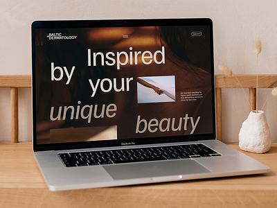 Baltic Dermatology homepage branding design identity landing page minimal typography ui ux web web design website