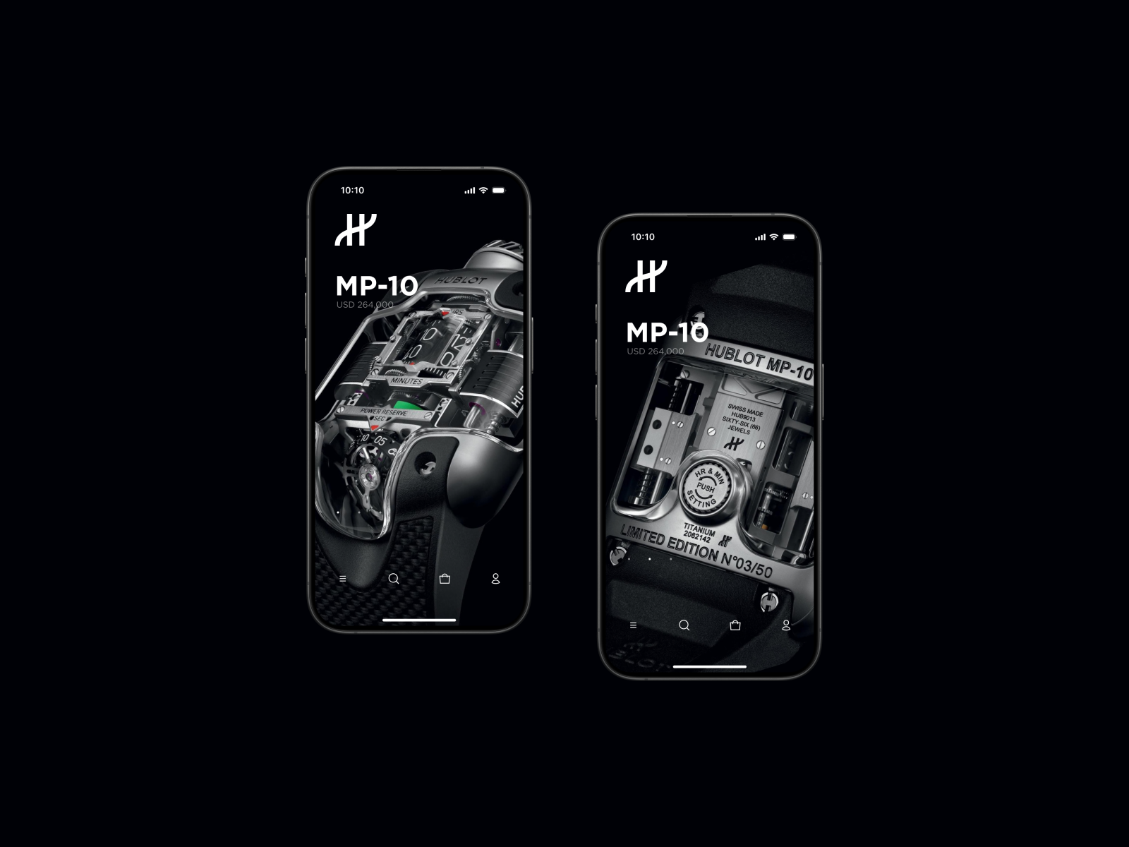 Hublot design hublot minimal ui we web