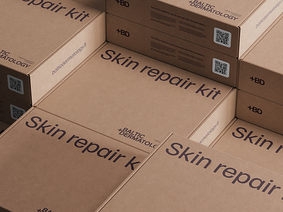Baltic Dermatology skin repair kit baltic box branding dermatology design graphic design identity kit minimal skin