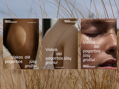 Baltic Dermatology layouts branding design graphic design identity layout layout design minimal poster system
