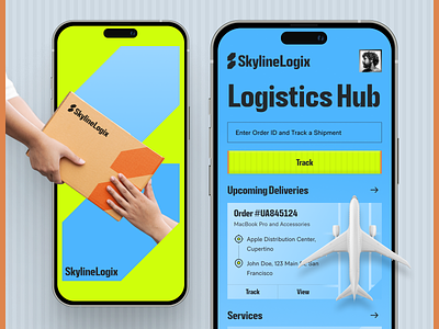 SkylineLogix: Logistics mobile app courier design logistic mobile mobile app design progress search status tabbar theme tracking trending ui