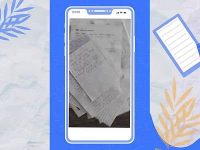 Animation for the handwritten document scanning application. animation app graphic design illustration logo motion graphics scan ui ux