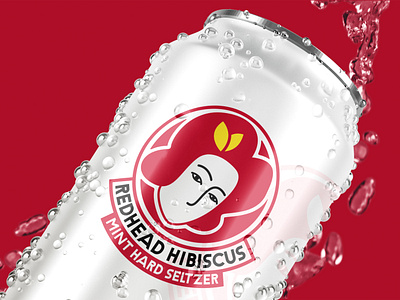 RedHead Hibscus: Mint Hard Seltzer branding design drink graphic design herbs illustration logo logo design mint