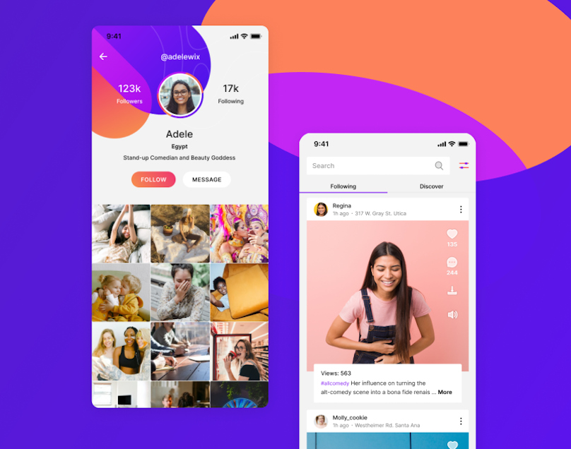 Mazaaks – Social Network for Video Creators app design application mobile social ui ux