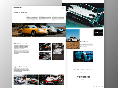Porshce's history - About page cars design editorial editorial style landing page luxury porsche website prosche ui ux web design website