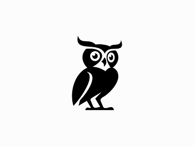 Owl Logo bird branding cute design education emblem icon identity illustration logo mark nature negative space optometry owl school sports symbol vector wisdom
