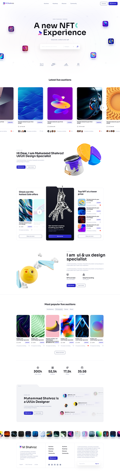 Next Level NFT Web Design UI/UX Avaiable in $150 figma graphic designer landing page ui ui ux design web design web uiux