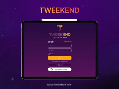 TWEEKEND App UI - by VadaVision! adobe app apple branding design event app event creation event detail ui event scheduler event ui figma hci illustration login ui logo mobile app ui ux ux writing web app ui