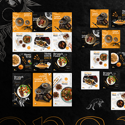 MENSA RESTAURANT 2024 ai branding food graphic design ia instagram logo restaurant webdesign