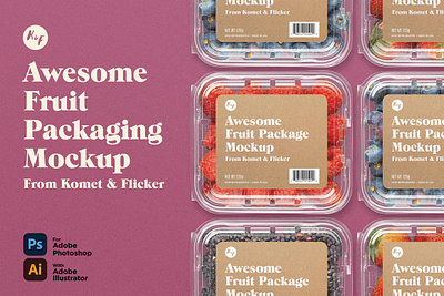 Awesome Fruit Packaging Mockup awesome fruit packaging mockup box box mockup box packaging box packaging mockup fruit grocery mockup package package mockup packaging packaging mockup plastic box plastic packaging produce