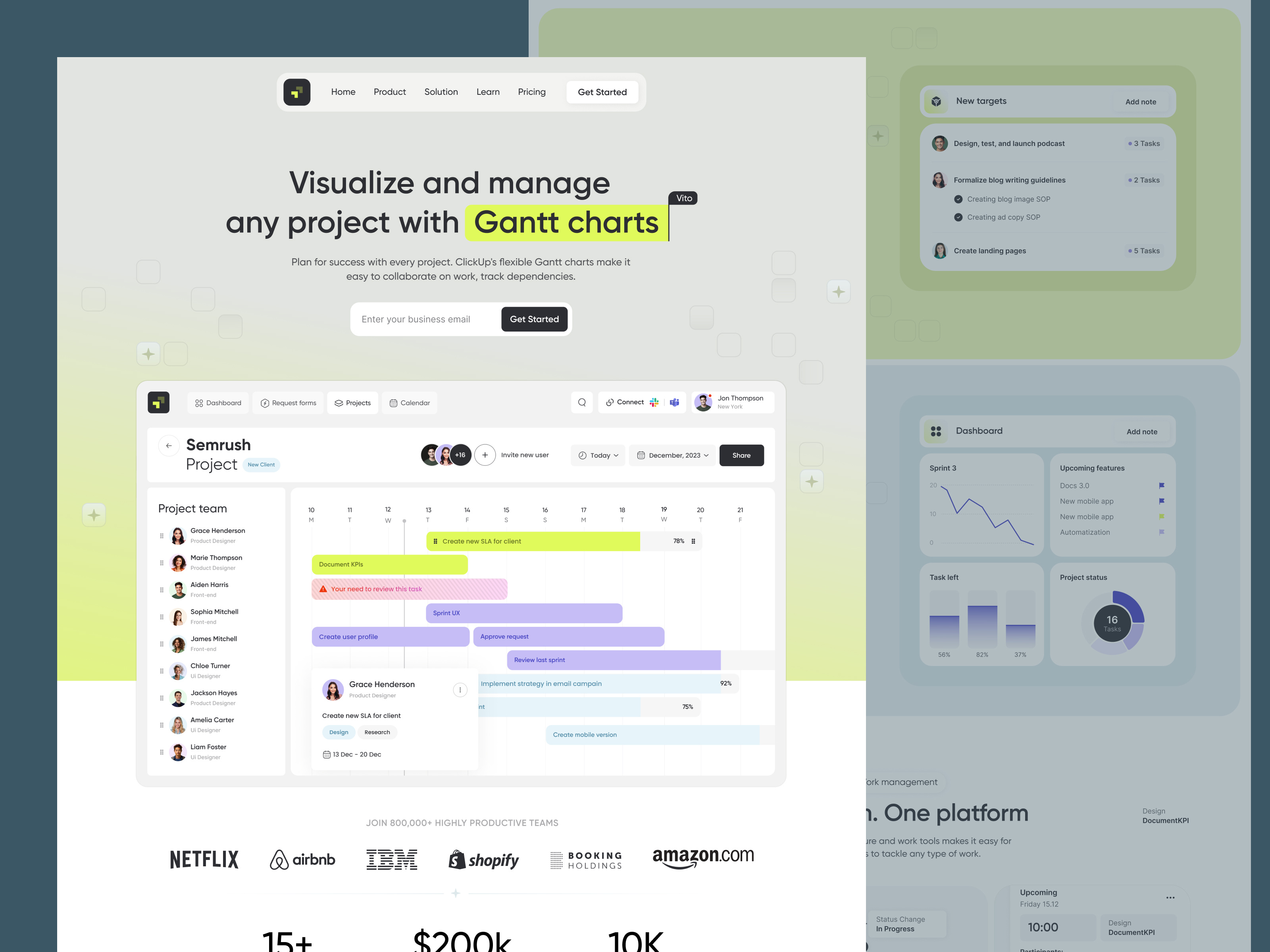 Example of Saa S Landing Page Design