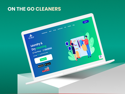On the Go Cleaners - Laundry & Dry Cleaning Website UI adobe app apple cleaner app ui dashboard ui dr cleaner ui figma landing page ui laundry app ui laundry ui ui ux ux research