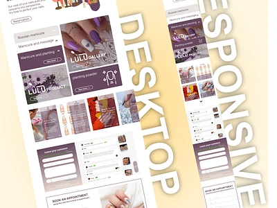 Nail Salon beauty graphic design nail salon responsive ui web design